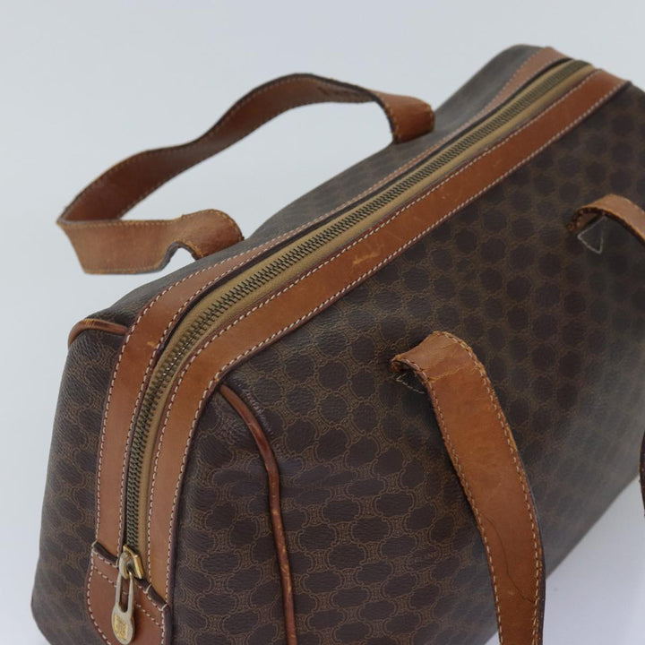 Celine Macadam Canvas Hand Bag PVC Brown Auth 76019