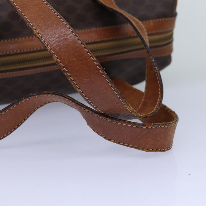 Celine Macadam Canvas Hand Bag PVC Brown Auth 76019
