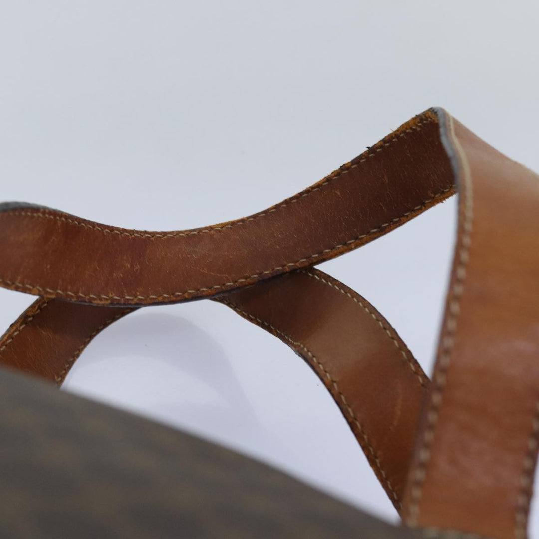 Celine Macadam Canvas Hand Bag PVC Brown Auth 76019