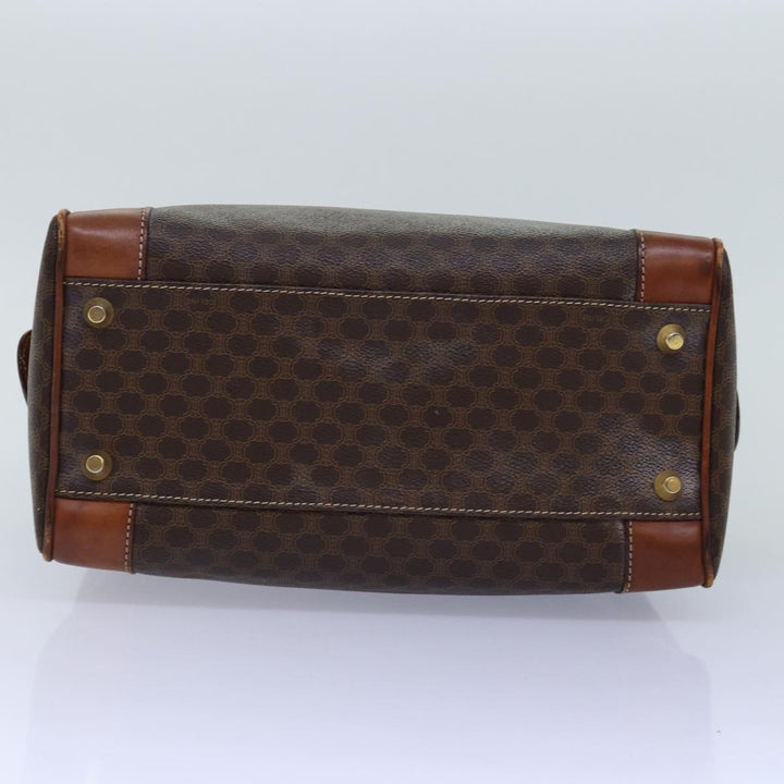 Celine Macadam Canvas Hand Bag PVC Brown Auth 76019
