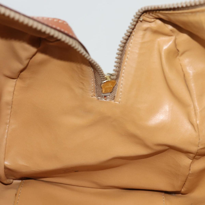 Celine Macadam Canvas Boston Bag Beige Auth 76020