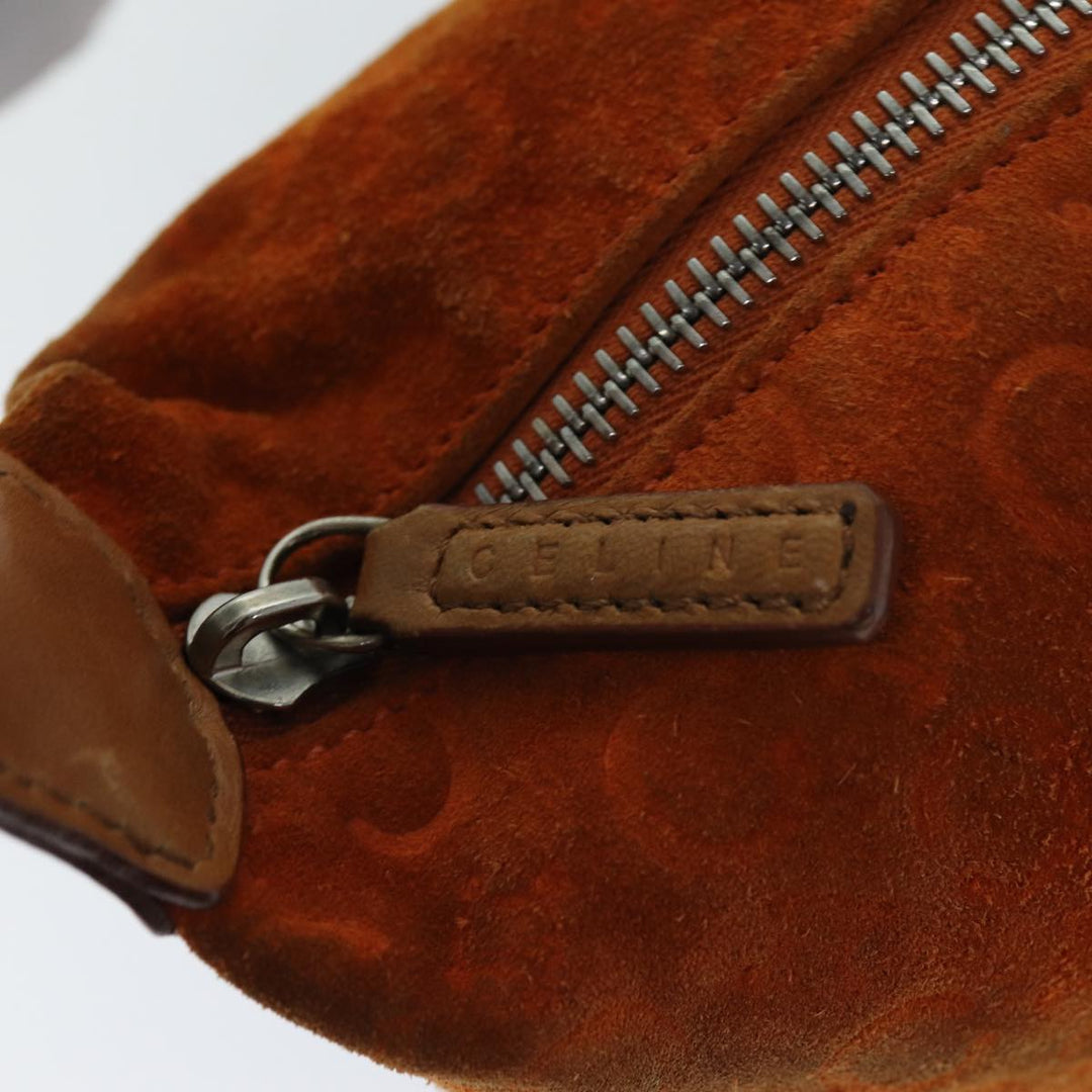 Celine C Macadam Canvas Shoulder Bag Orange Auth 76078