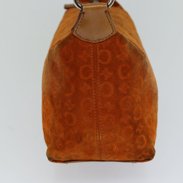 Celine C Macadam Canvas Shoulder Bag Orange Auth 76078