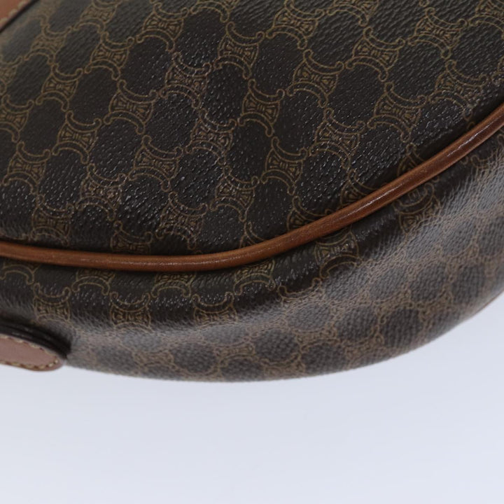 Celine Macadam Canvas Shoulder Bag PVC Brown  76083