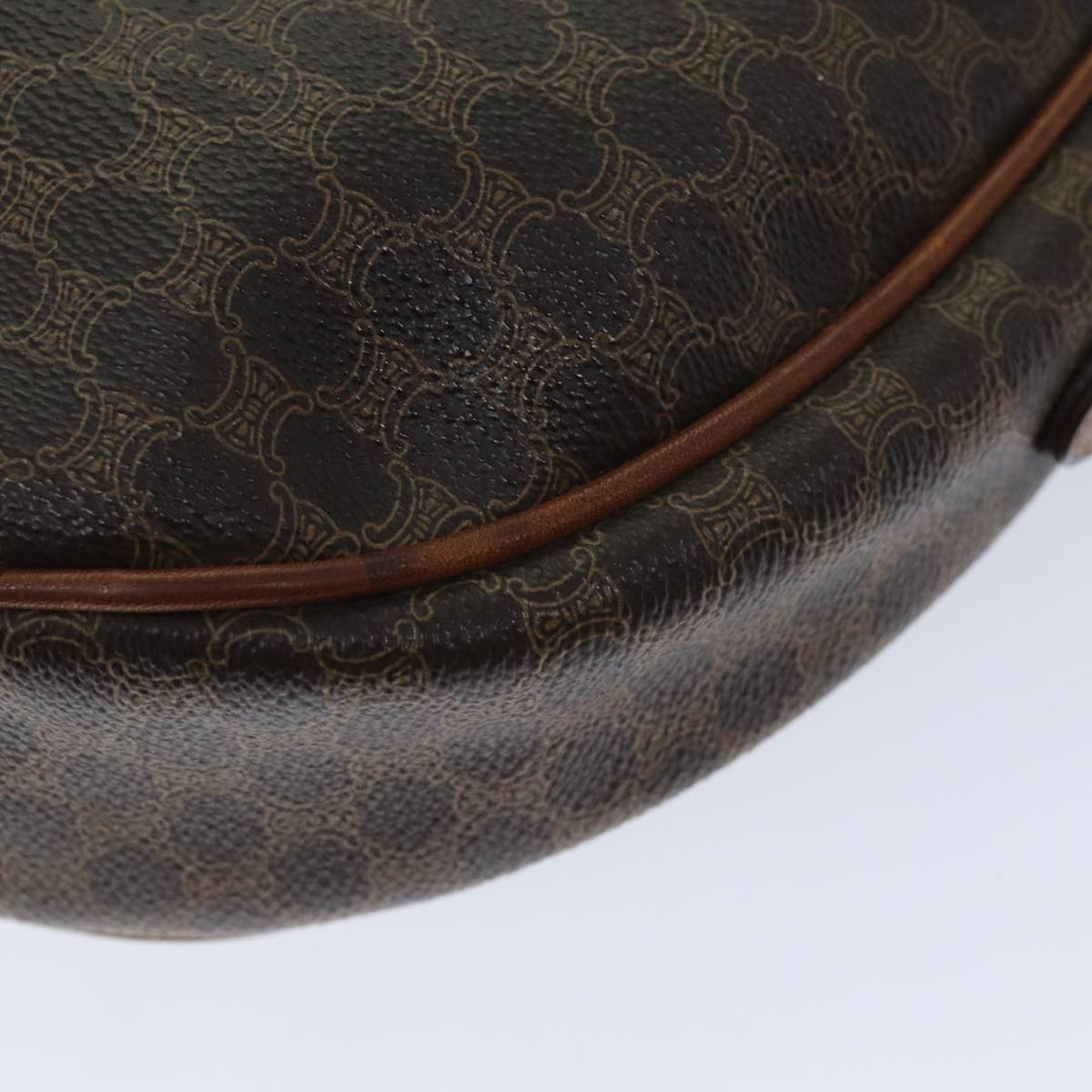 Celine Macadam Canvas Shoulder Bag PVC Brown  76083