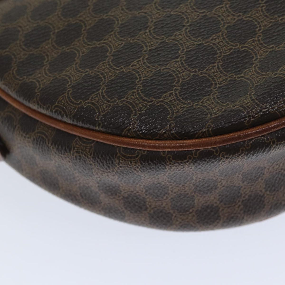 Celine Macadam Canvas Shoulder Bag PVC Brown  76083