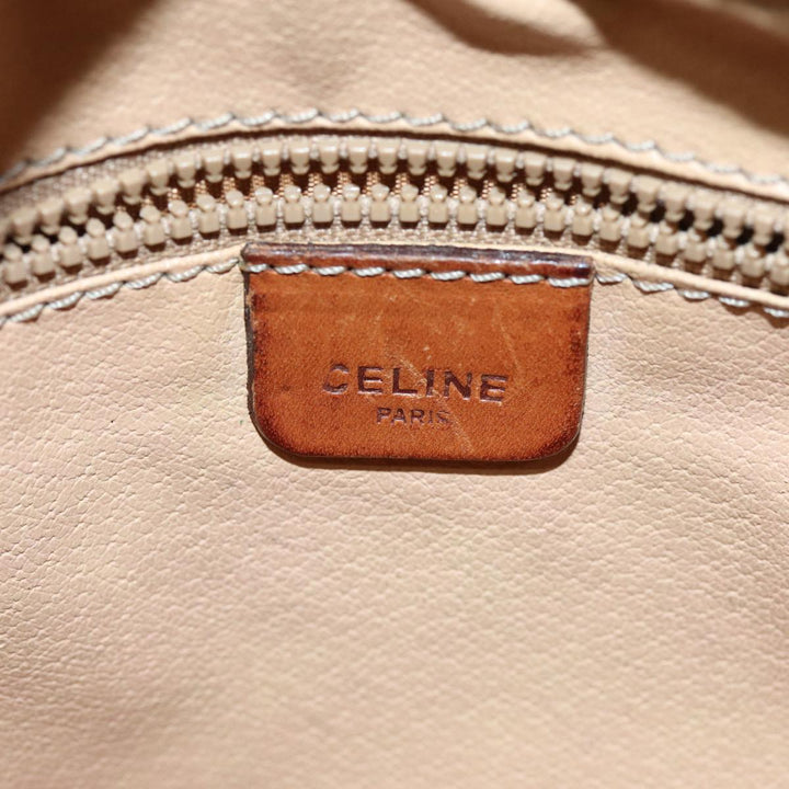 Celine Macadam Canvas Shoulder Bag PVC Brown  76083