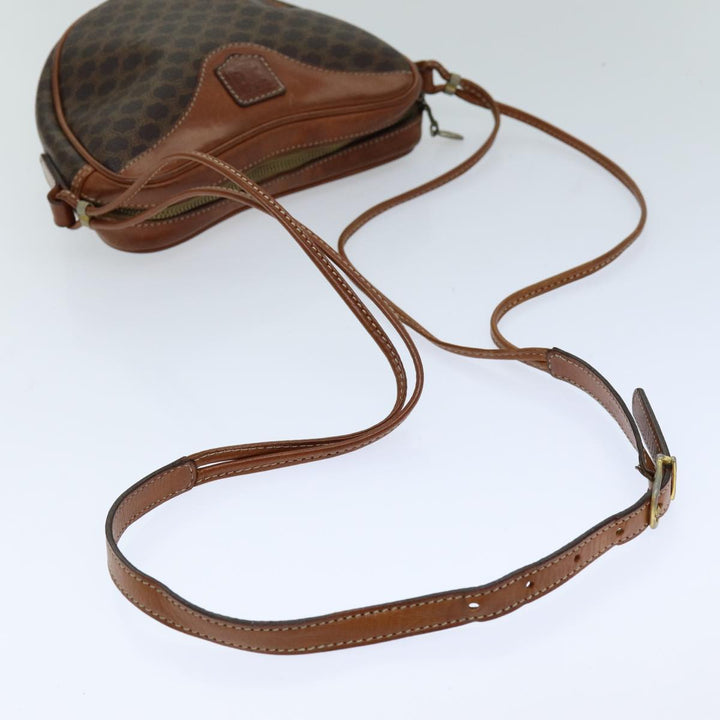 Celine Macadam Canvas Shoulder Bag PVC Brown  76083
