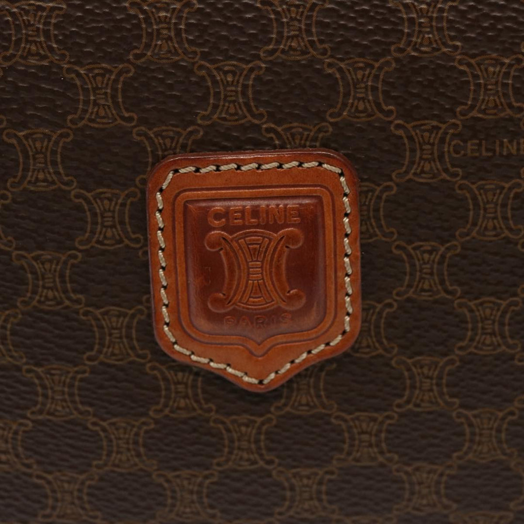 Celine Macadam Canvas Hand Bag PVC Brown  76084