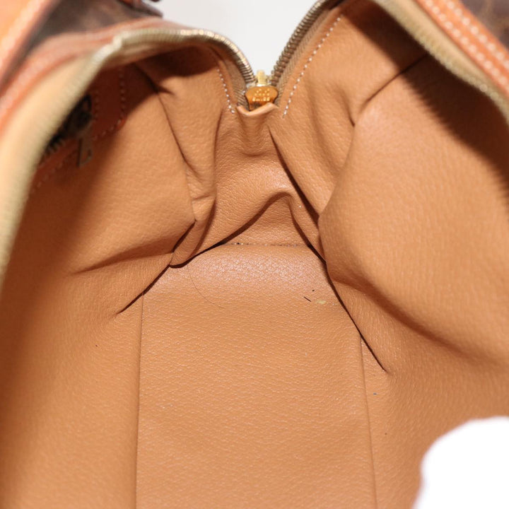 Celine Macadam Canvas Hand Bag PVC Brown  76084