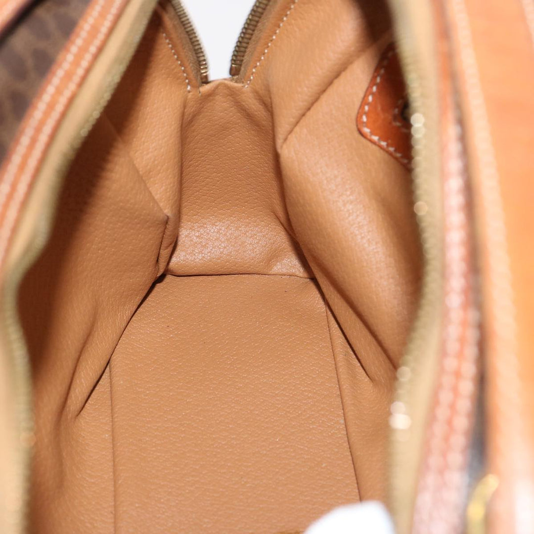 Celine Macadam Canvas Hand Bag PVC Brown  76084