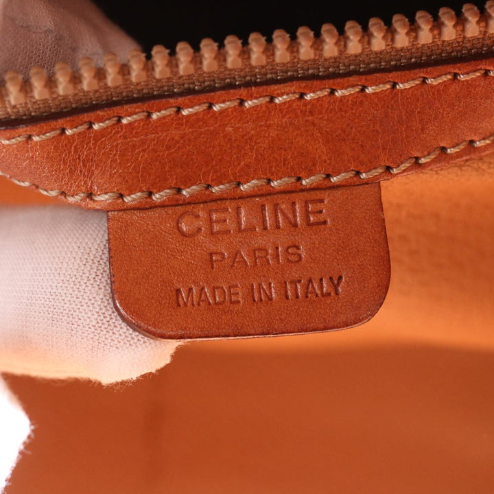 Celine Macadam Canvas Hand Bag PVC Brown  76084