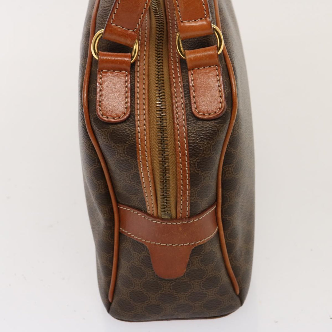 Celine Macadam Canvas Hand Bag PVC Brown  76084