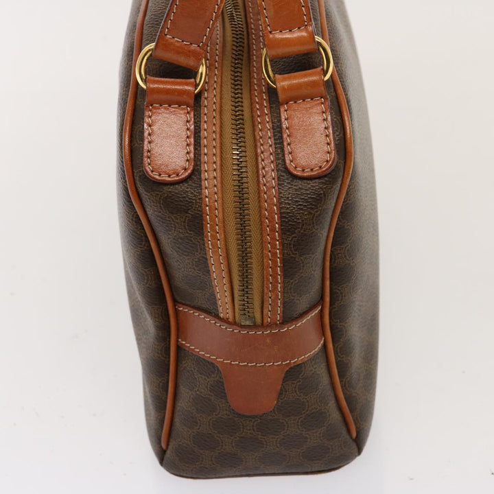 Celine Macadam Canvas Hand Bag PVC Brown  76084