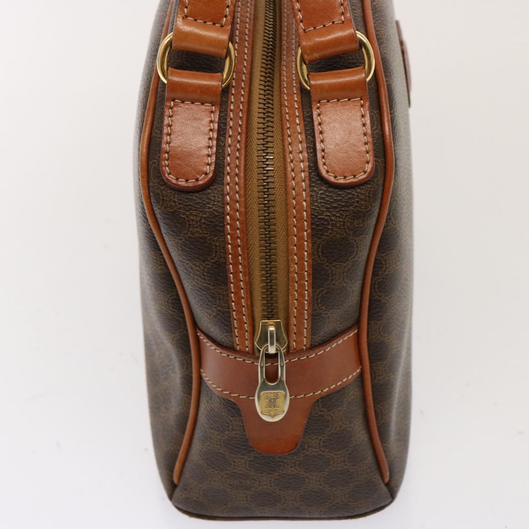 Celine Macadam Canvas Hand Bag PVC Brown  76084