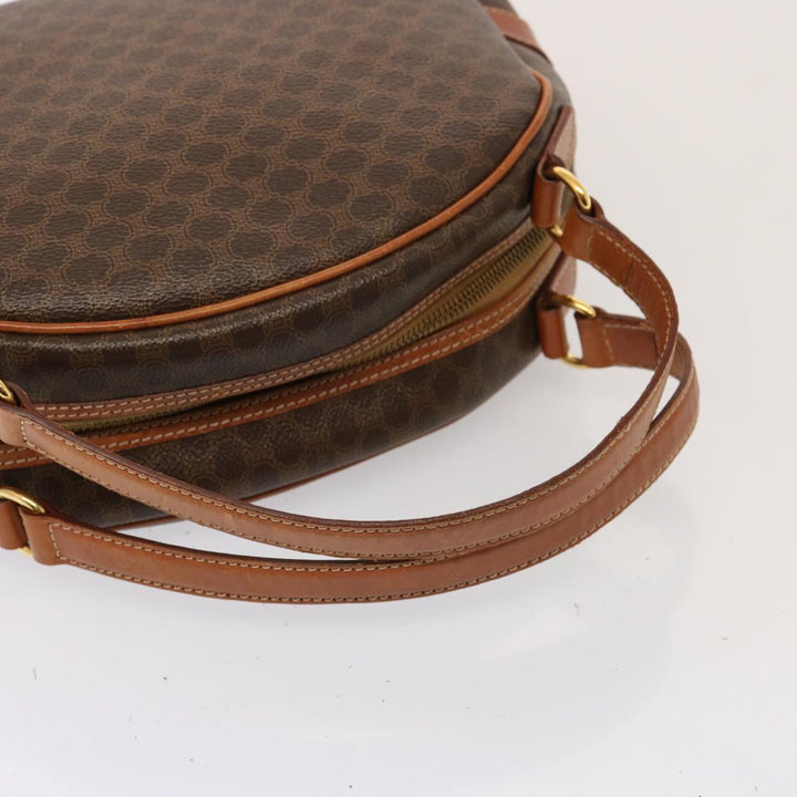Celine Macadam Canvas Hand Bag PVC Brown  76084