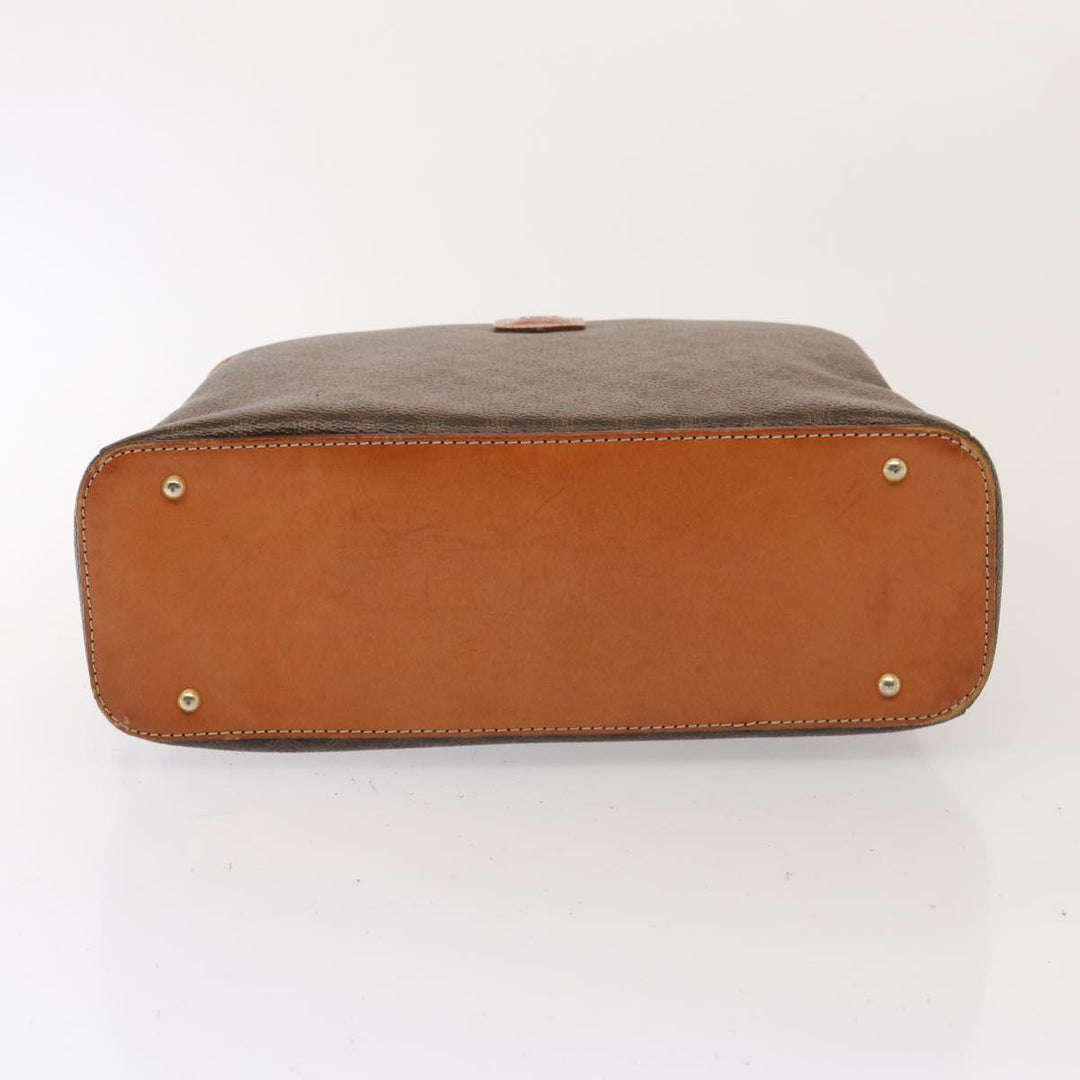 Celine Macadam Canvas Hand Bag PVC Brown  76084