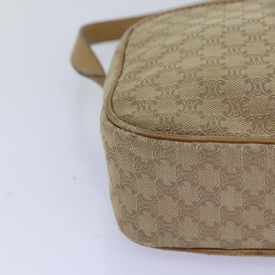 Celine Macadam Canvas Shoulder Bag Beige  76085