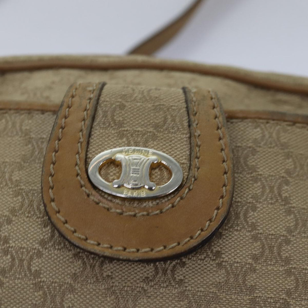 Celine Macadam Canvas Shoulder Bag Beige  76085