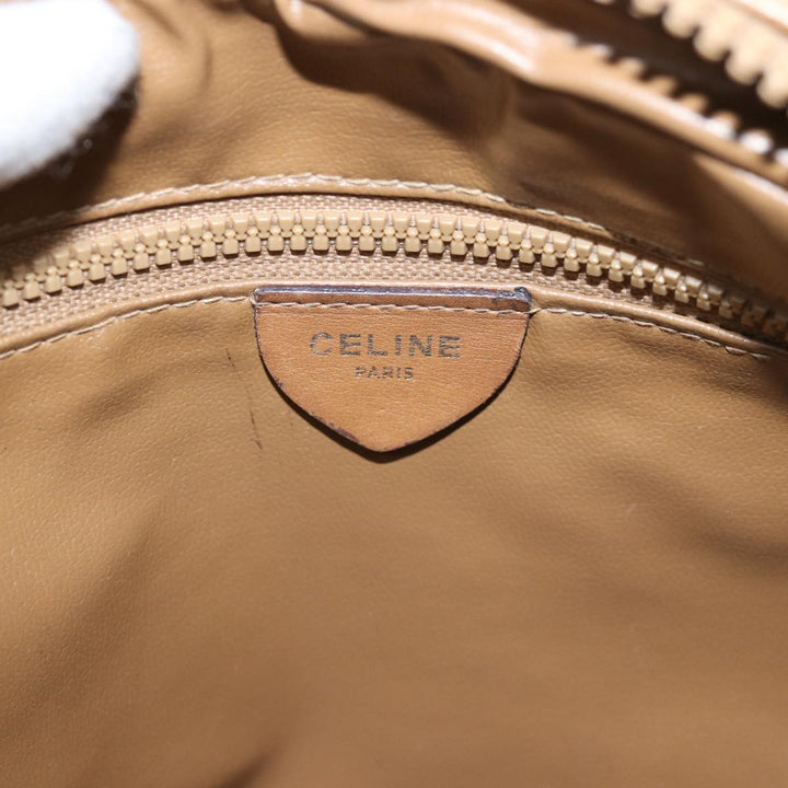 Celine Macadam Canvas Shoulder Bag Beige  76085