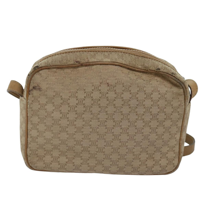 Celine Macadam Canvas Shoulder Bag Beige  76085