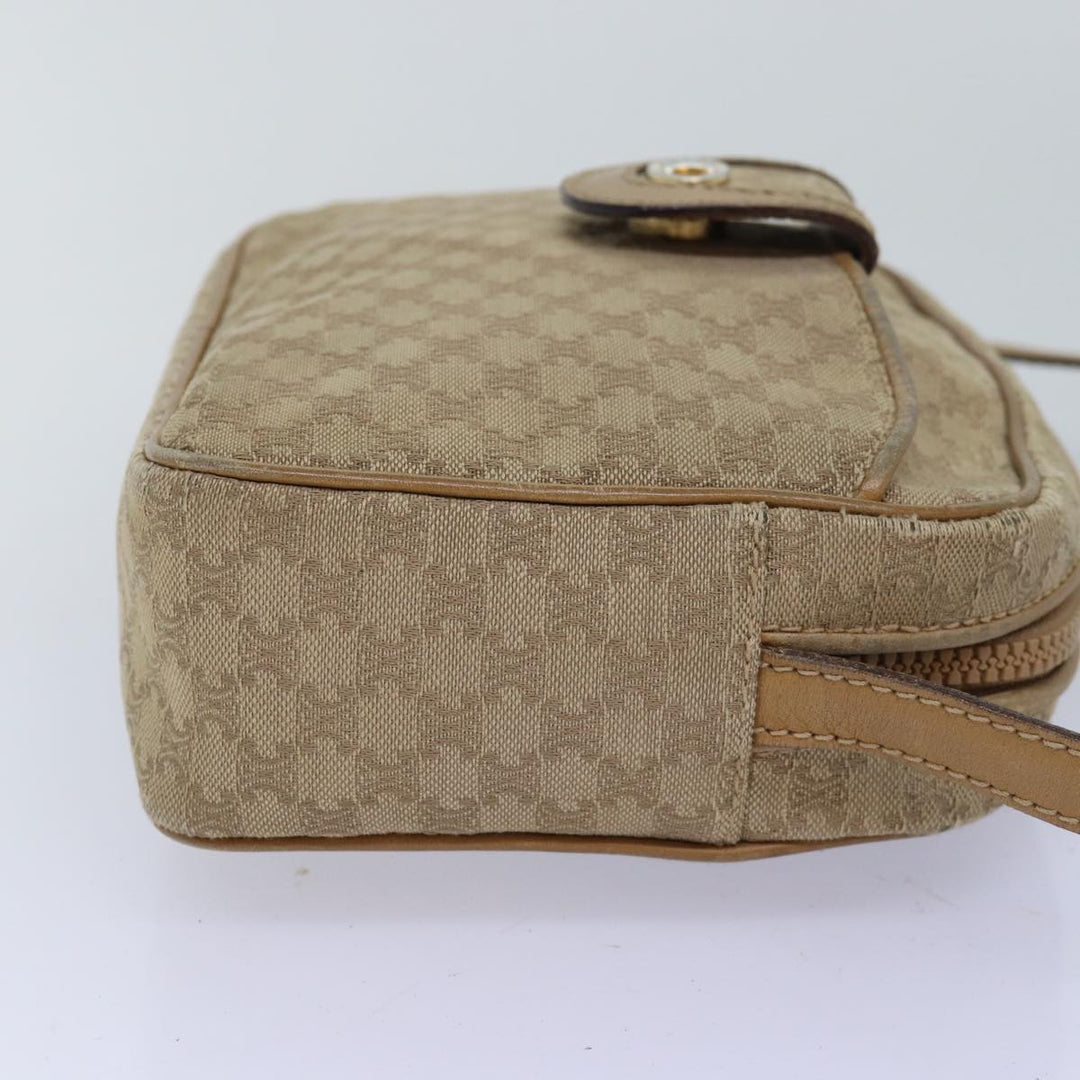 Celine Macadam Canvas Shoulder Bag Beige  76085