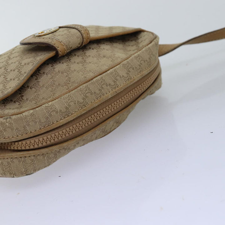 Celine Macadam Canvas Shoulder Bag Beige  76085