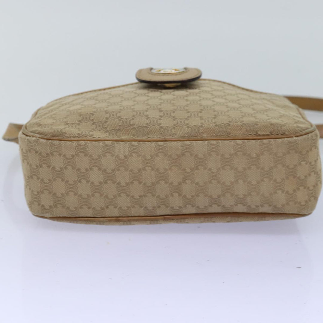 Celine Macadam Canvas Shoulder Bag Beige  76085