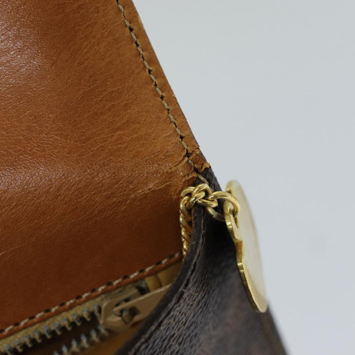 Celine Macadam Canvas Hand Bag PVC Brown Auth 76088
