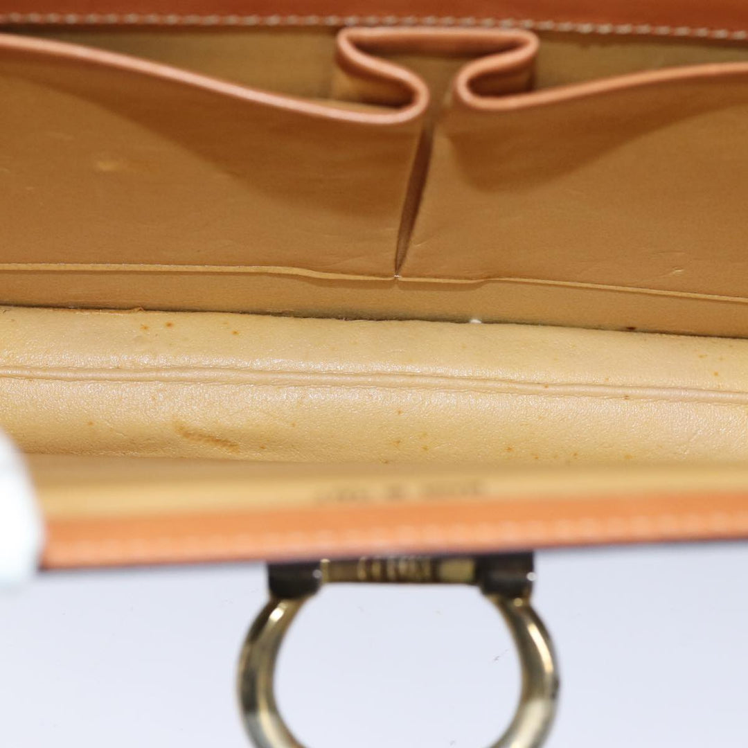 Celine Macadam Canvas Hand Bag PVC Brown Auth 76088