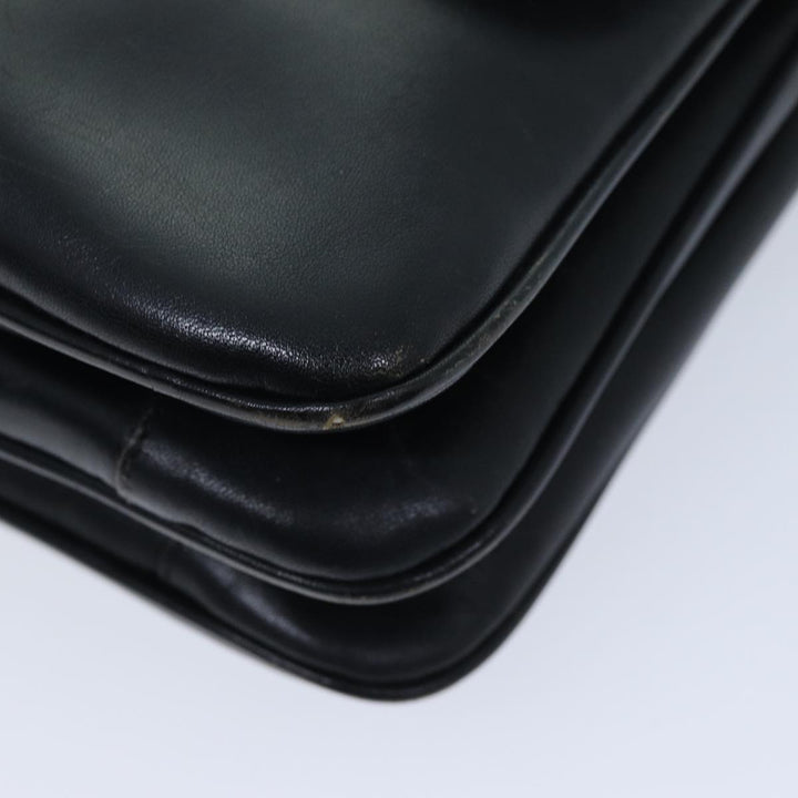 Celine Hand Bag Leather Navy  76089