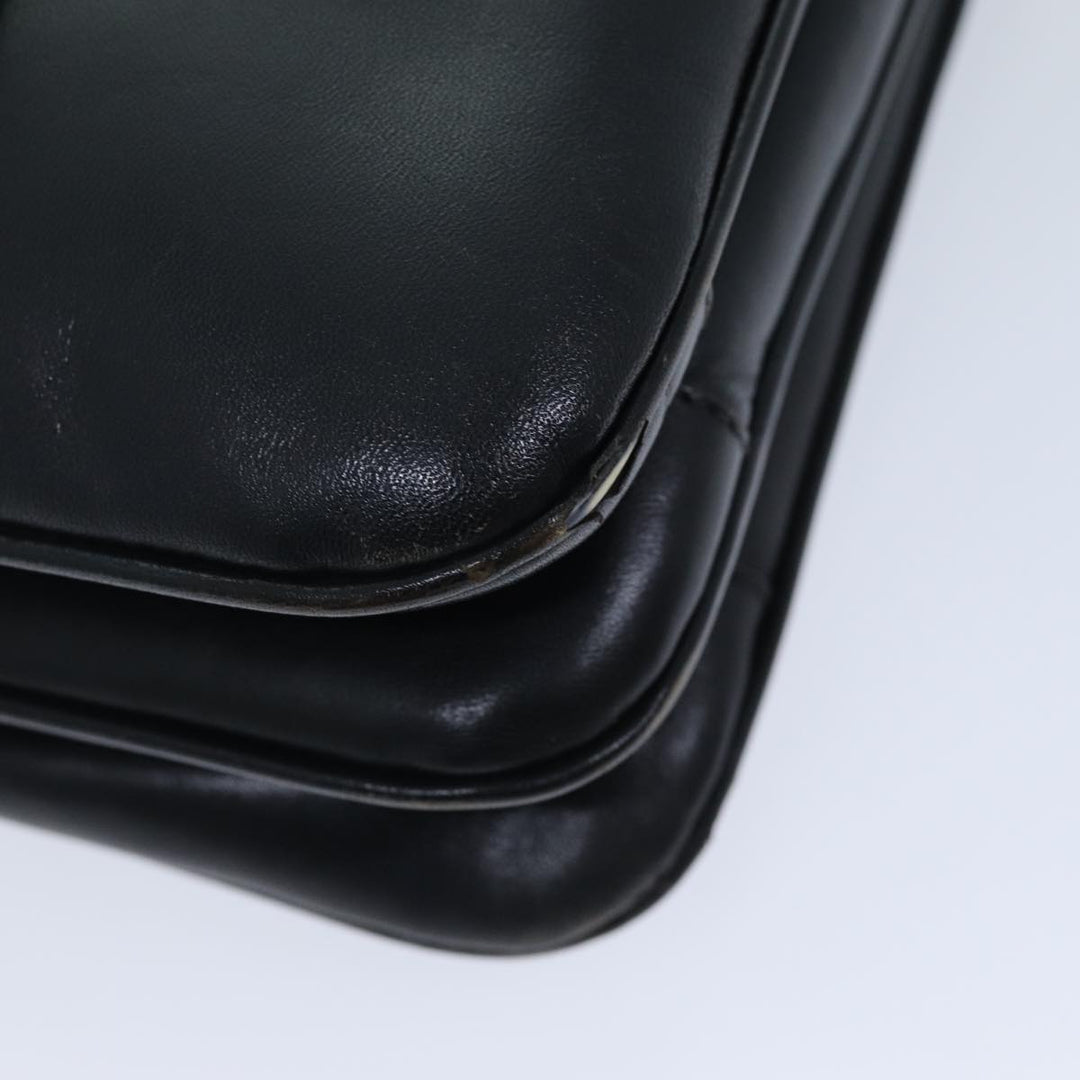 Celine Hand Bag Leather Navy  76089