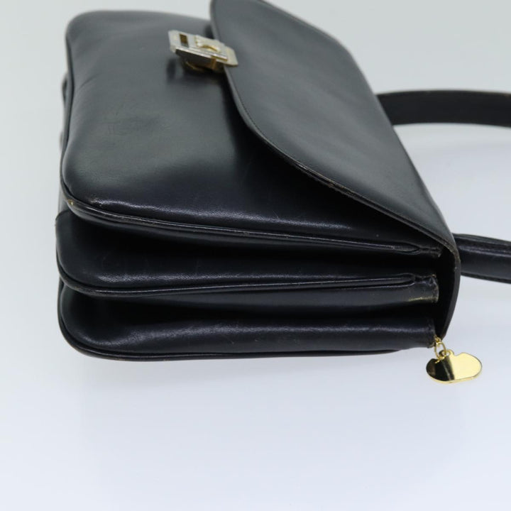 Celine Hand Bag Leather Navy  76089