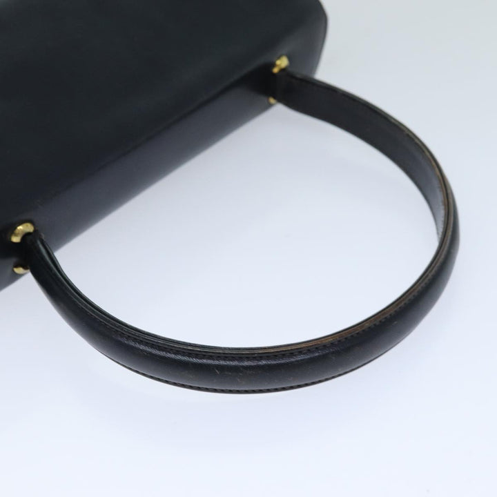 Celine Hand Bag Leather Navy  76089