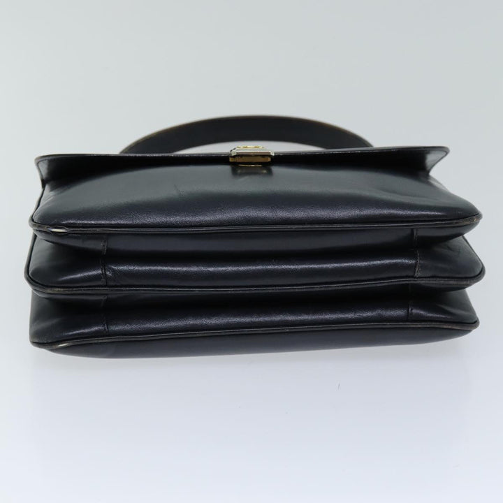 Celine Hand Bag Leather Navy  76089