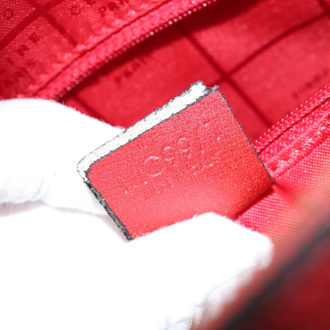 Celine Hand Bag Leather Red Auth 76090