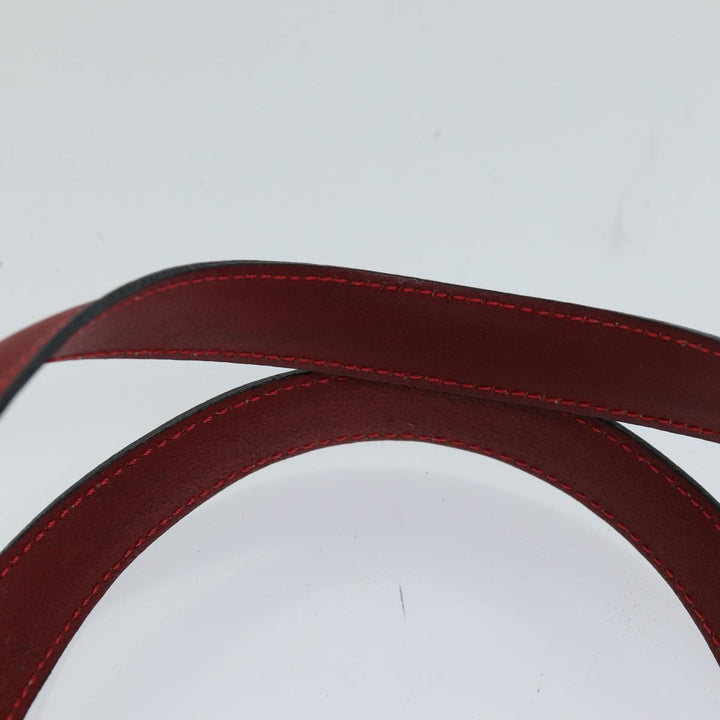 Celine Hand Bag Leather Red Auth 76090