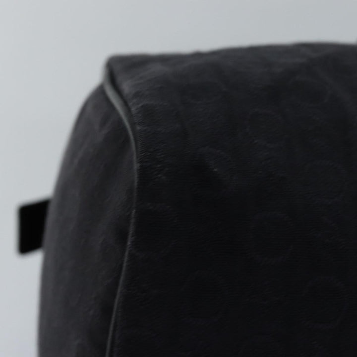 Celine C Macadam Canvas Boston Bag Black Auth 76139