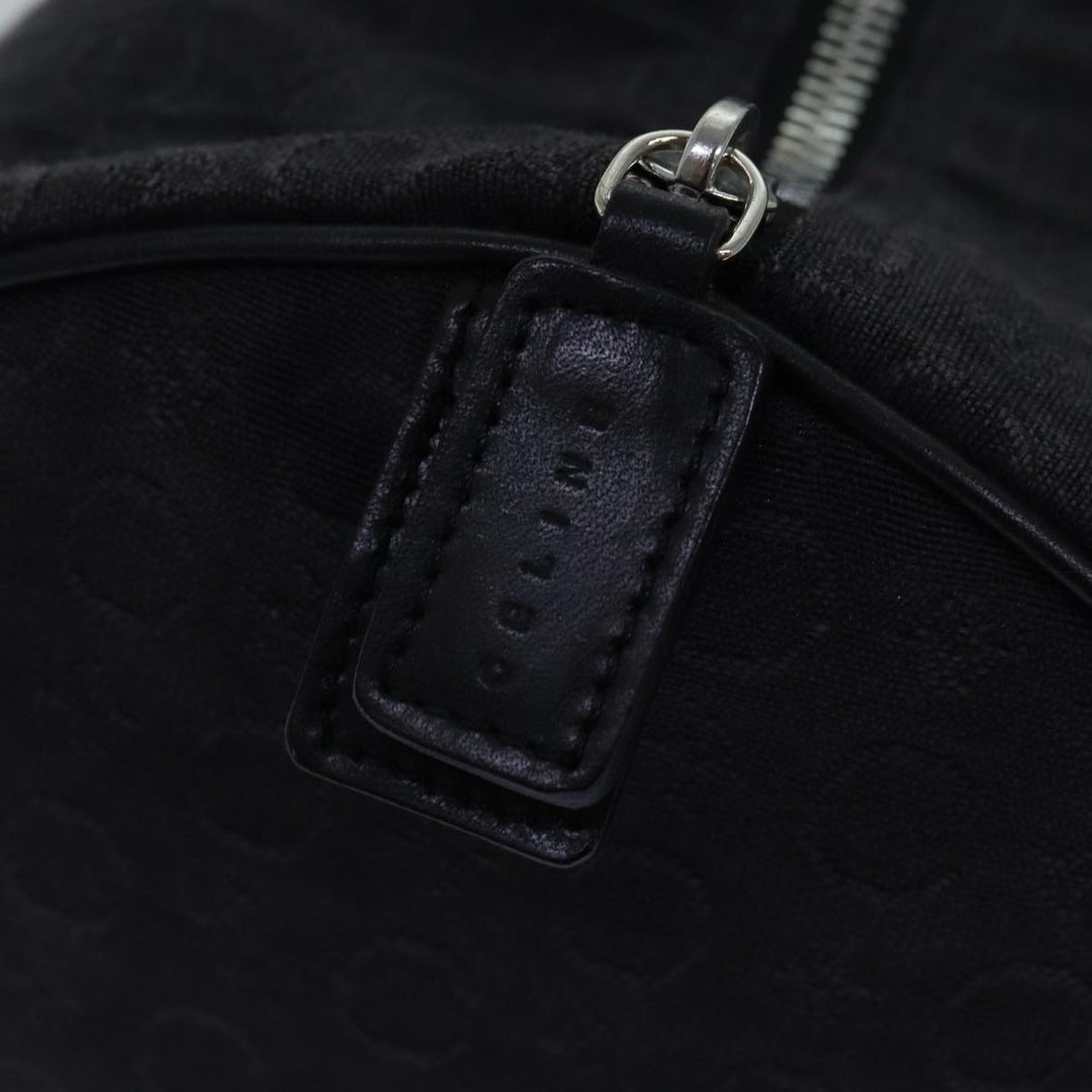 Celine C Macadam Canvas Boston Bag Black Auth 76139