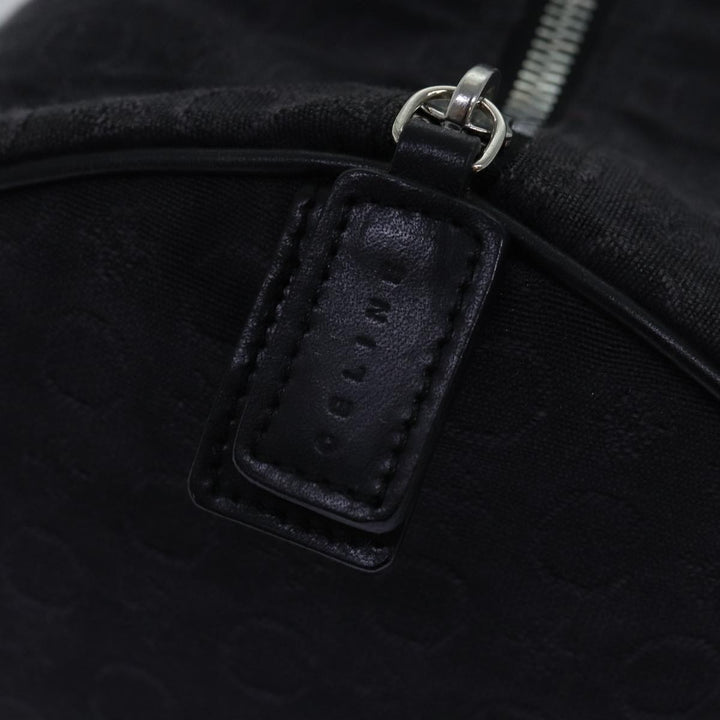 Celine C Macadam Canvas Boston Bag Black Auth 76139
