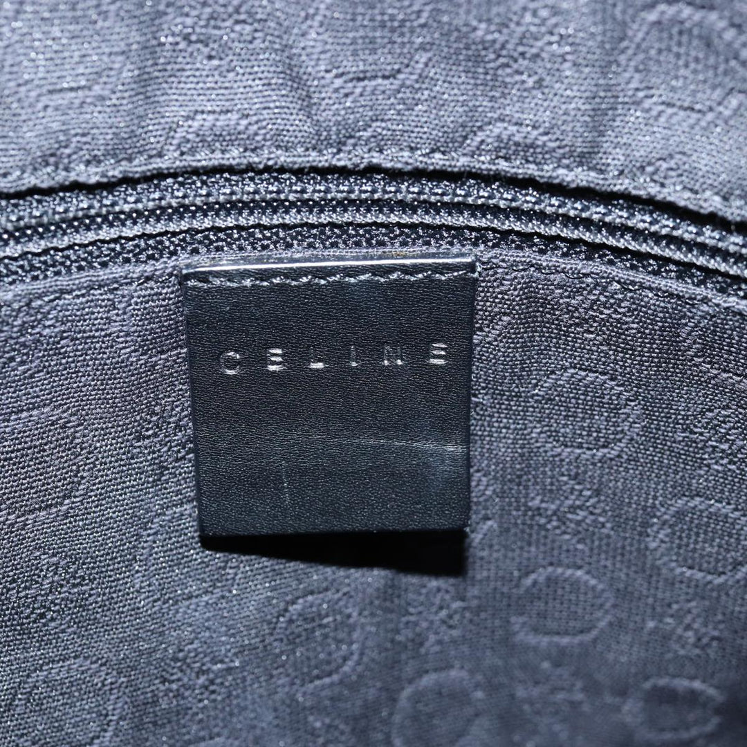 Celine C Macadam Canvas Boston Bag Black Auth 76139