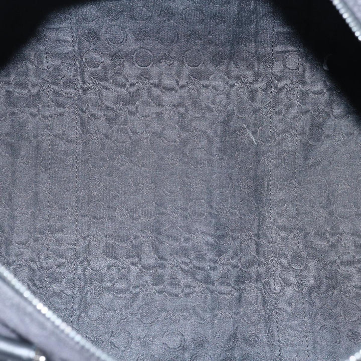 Celine C Macadam Canvas Boston Bag Black Auth 76139
