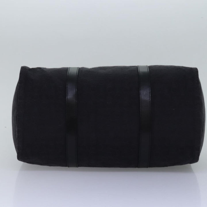 Celine C Macadam Canvas Boston Bag Black Auth 76139