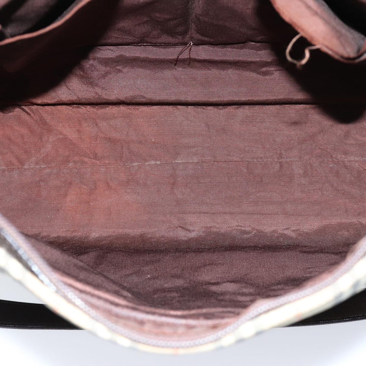 Burberry Nova Check Tote Bag Canvas Beige Auth 76146