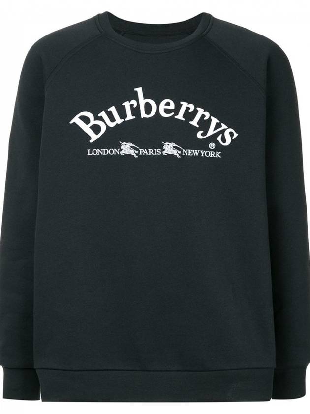 Burberry Embroidered Logo Casual Sweatshirt Navy