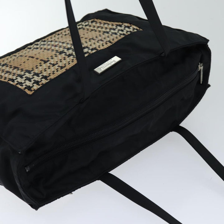 BurberrySs Tote Bag Nylon Black Auth 76211