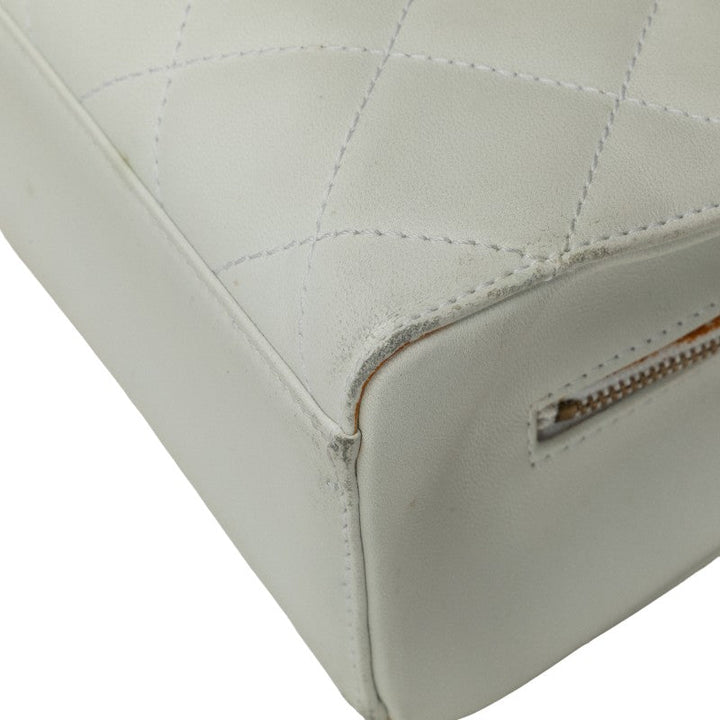 Top Quality Chanel Top Quality Chanel MATRESSE HANDBACK RAMSKIN WHITE LADY'S HANDBACK