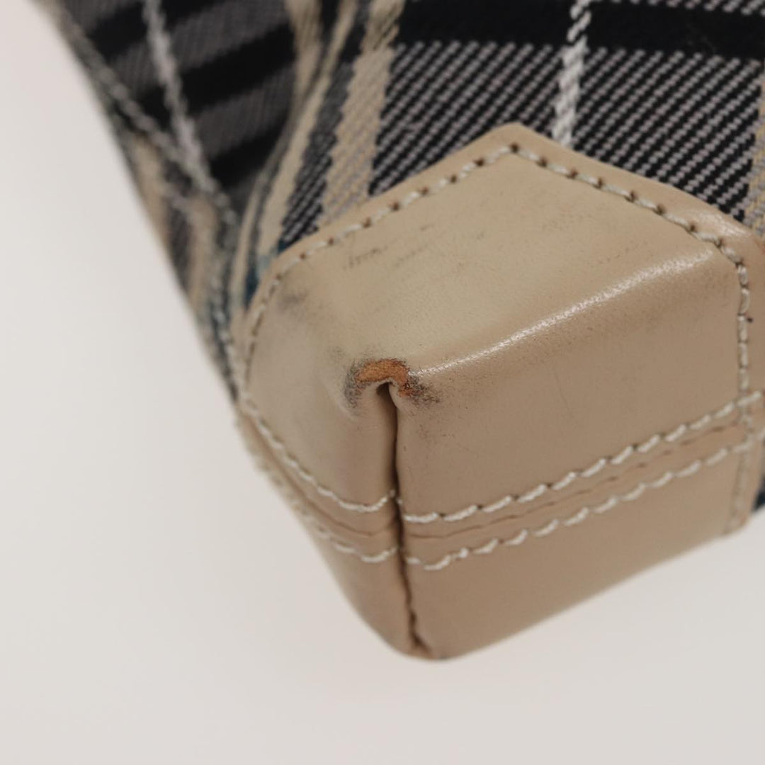 Burberry Nova Check Blue Label Shoulder Bag Canvas Black Auth 76371