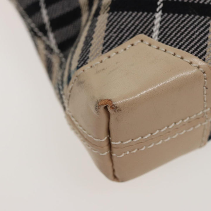 Burberry Nova Check Blue Label Shoulder Bag Canvas Black Auth 76371
