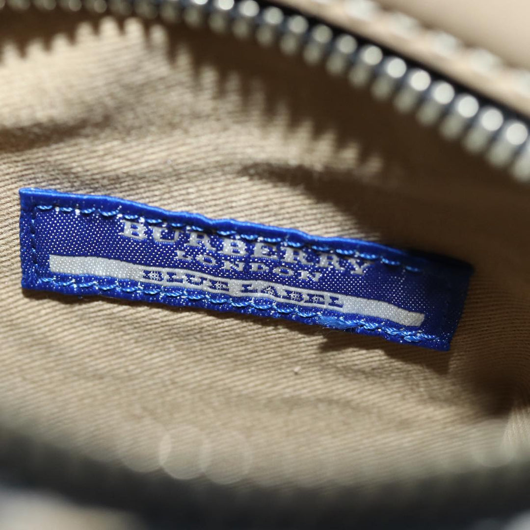Burberry Nova Check Blue Label Shoulder Bag Canvas Black Auth 76371